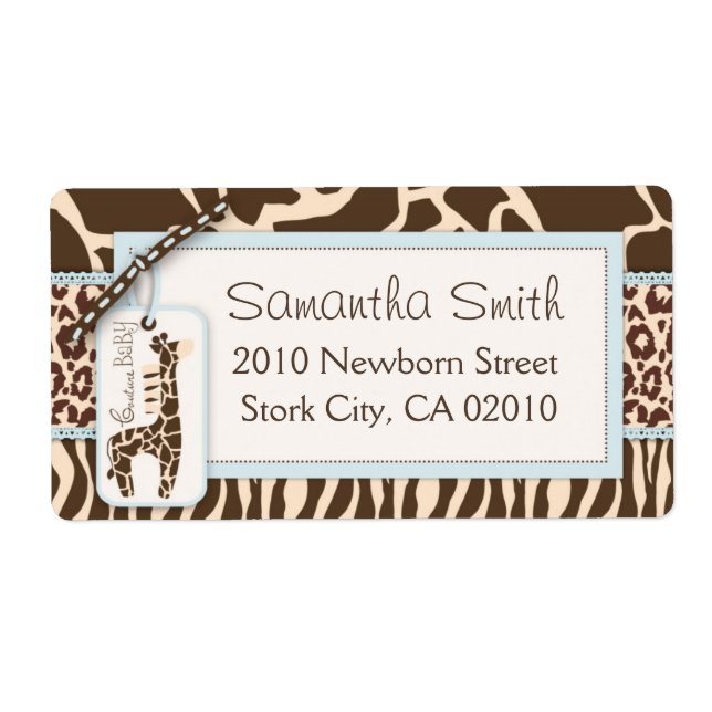 Safari Boy Shipping Label (Front)