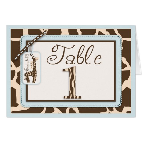 Safari Boy Table Card 1