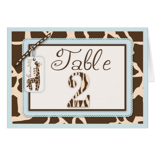 Safari Boy Table Card 2