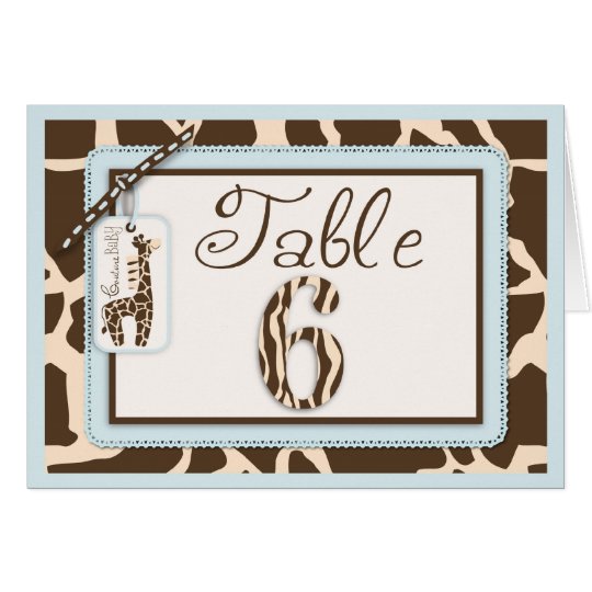 Safari Boy Table Card 6