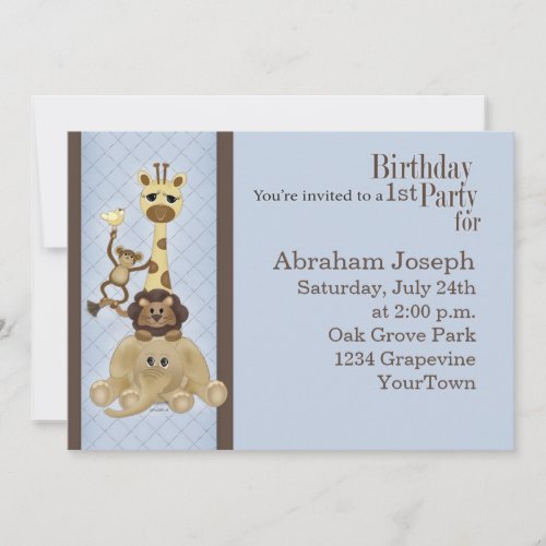 Safari Boy's Birthday Party Invitation
