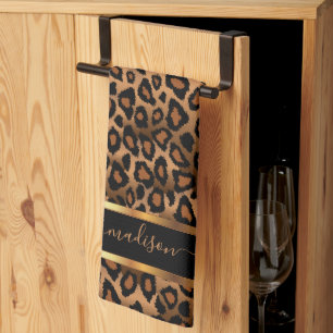 Safari Brown Leopard - Customize Kitchen Towel