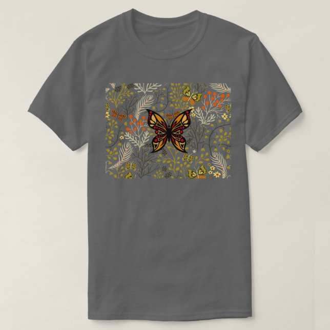Safari Butterfly Pattern T-Shirt (Design Front)