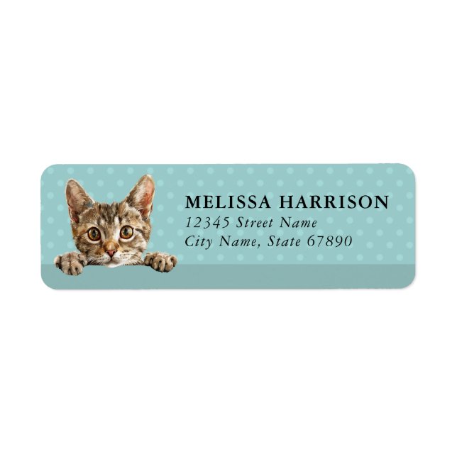Safari Cat Return Address Labels (Front)