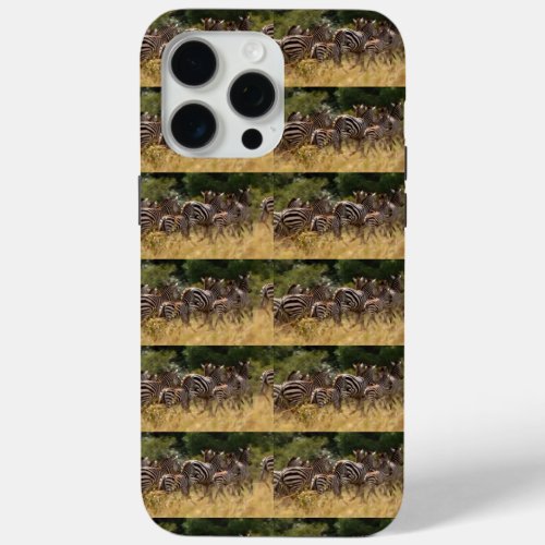 Safari Chic African Zebra Stripes Print Patterned iPhone 15 Pro Max Case