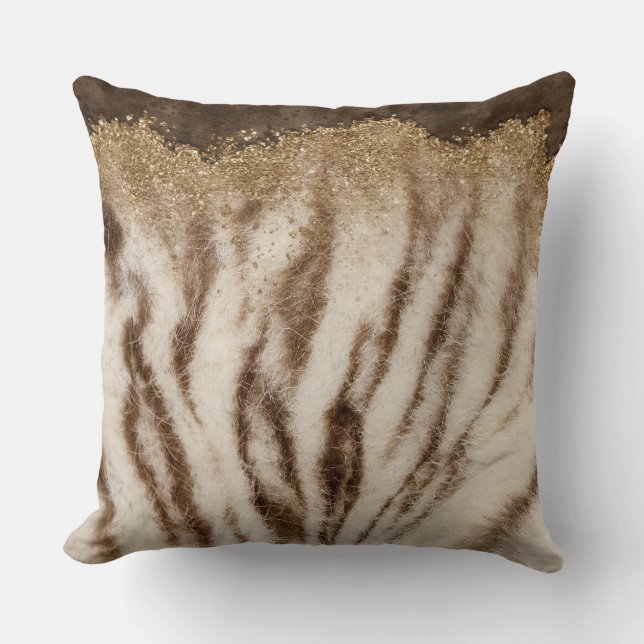 Safari Chic: Animal Skin Texture Throw Pillows (Front)