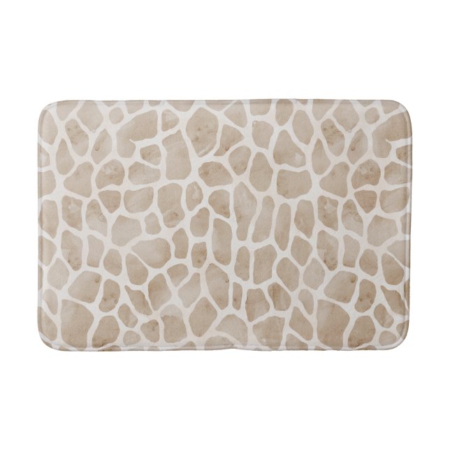 Safari Chic Giraffe Print Bath Mat. Bath Mat (Front)