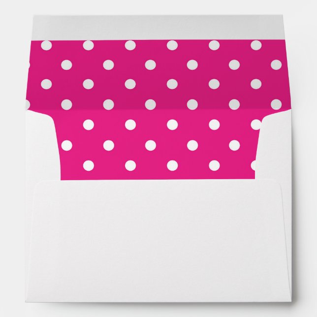 Safari Chic Monkey Pink Polka Invitation Envelope (Back (Bottom))