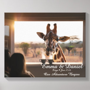 Safari Couple Memory – Honeymoon Gift Love Canvas Photo Tile
