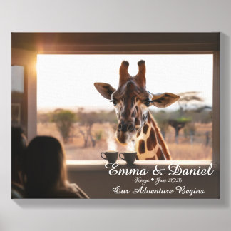 Safari Couple Memory – Honeymoon Gift Love Canvas Photo Tile