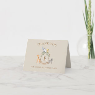 Safari Crest Letterpress Thank You Card