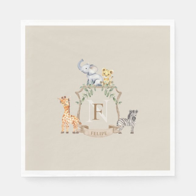 Safari Crest Napkins (Front)