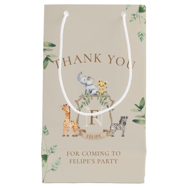 Safari Crest Small Gift Bag (Front)