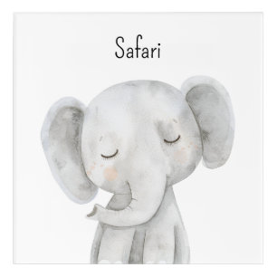 Safari Cute Grey Elephant Acrylic Print