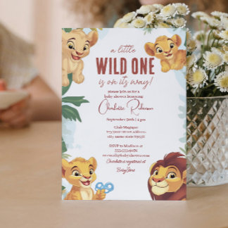 Safari Cute Lions Baby shower Invitation