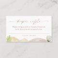 SAFARI Desert Diaper Raffle Ticket Insert Card | Zazzle