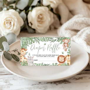 Safari Diaper Raffle Card