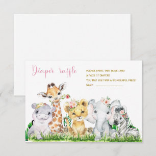 Safari Diaper raffle cards