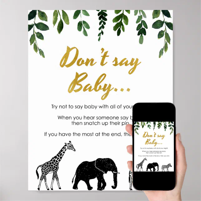 Don't Say Baby Shower Game Clothes Pin Baby Shower Game