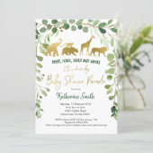 Safari Drive by Baby Shower Parade Invitation (Standing Front)