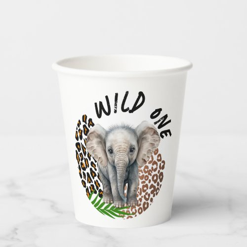 Safari Elephant Birthday Wild One Two Wild Party Paper Cups