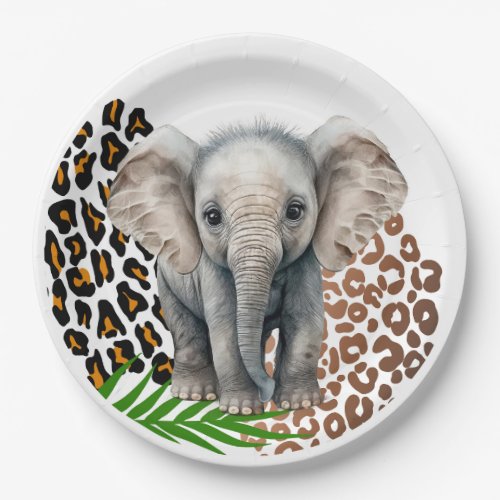 Safari Elephant Birthday Wild One Two Wild Party Paper Plates