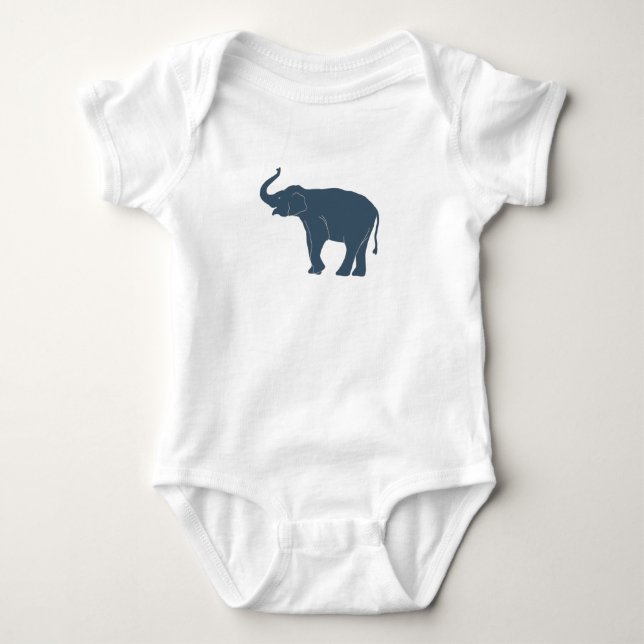 Safari Elephant Body Suit for Baby by Deb Jeffrey Baby Bodysuit (Front)