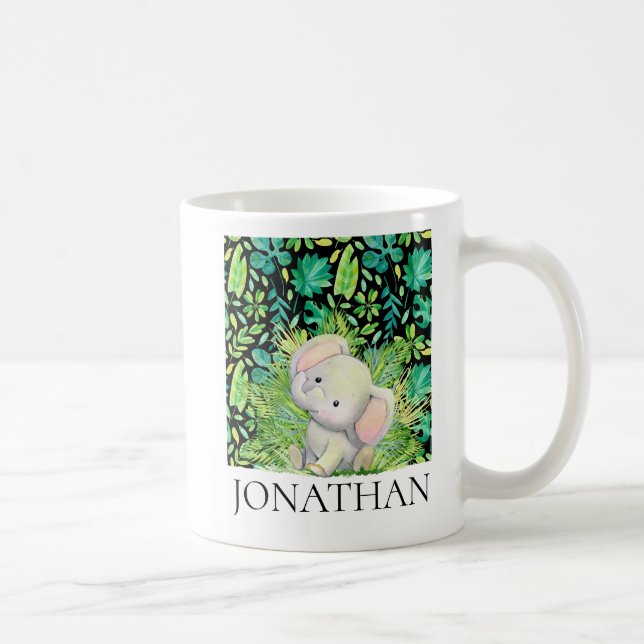 Safari Elephant Boy Coffee Mug (Right)