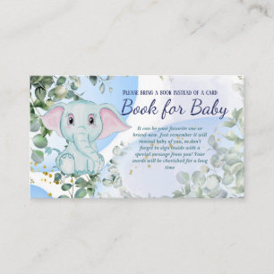 Safari Elephant Eucalyptus Book for Baby Game Enclosure Card