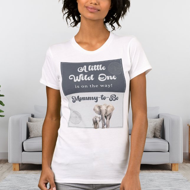 Safari Elephant Mommy-to-Be Baby Shower Shirt (Creator Uploaded)
