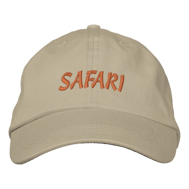 SAFARI EMBROIDERED BASEBALL CAP (Front)