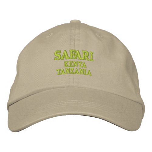 Safari Embroidered Baseball Hat