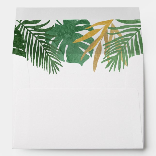 Safari Envelope Elegant Tropical Zoo Jungle Wild (Back (Bottom))