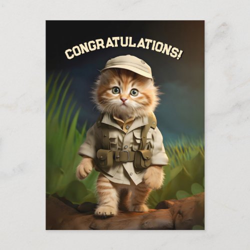 Safari Explorer Kitten Postcard