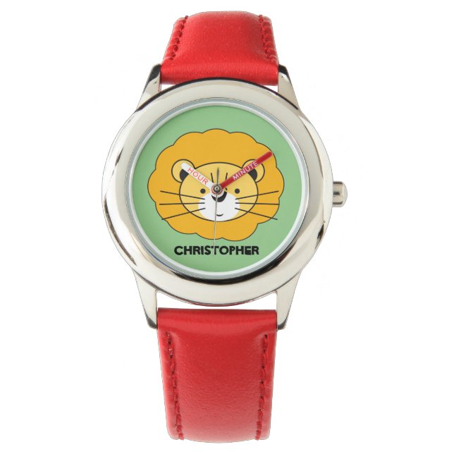 "Safari Explorer" - Personalized Lion Safari Watch (Front)