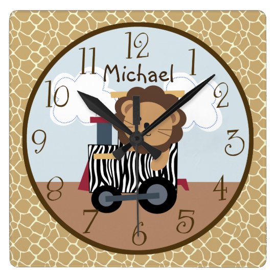 Safari Express Animal Train Nursery Clock