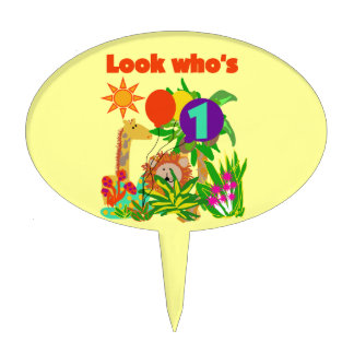 Safari First Birthday Cake Topper