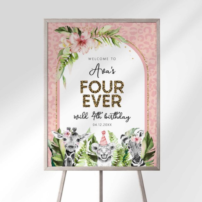 Safari Four Ever Wild Welcome Sign (Creator Uploaded)