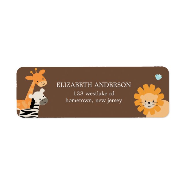 Safari Friends Address Labels (Front)