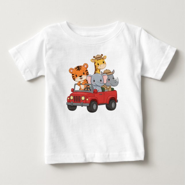 Safari Friends Adventure Baby T-Shirt (Front)