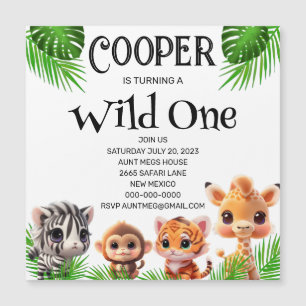 Safari friends tiger giraffe zebra monkey birthday