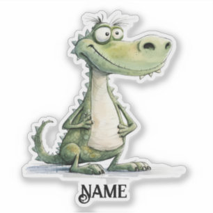 Safari Gator Personalized Sticker