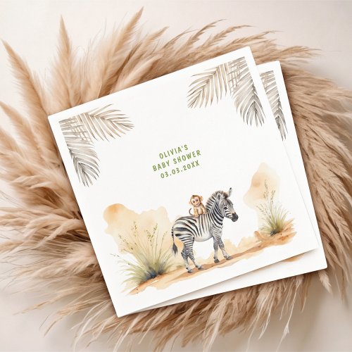 Safari Gender Neutral Baby Shower Napkins