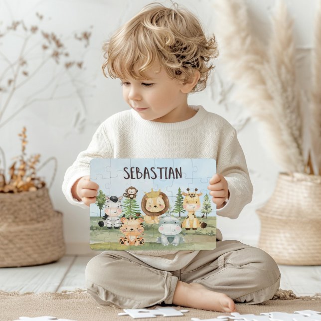Safari Gifts for Boys, Personalized Safari Jigsaw Puzzle (Creator Uploaded)