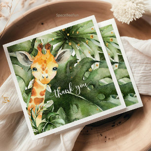 Safari Giraffe Baby Shower Napkins