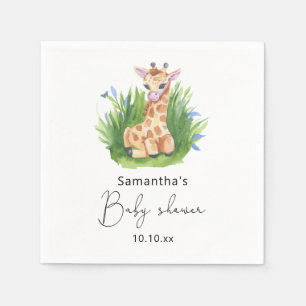 Safari Giraffe baby shower Napkins