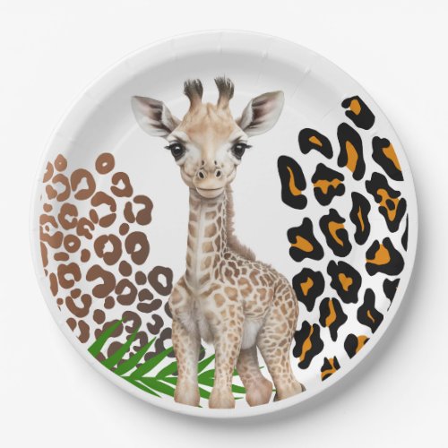 Safari Giraffe Birthday Wild One Two Wild Party Paper Plates