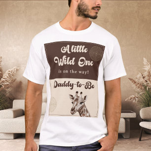 Safari Giraffe Daddy-to-Be Baby Shower T-Shirt