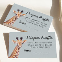 Safari Giraffe Diaper Raffle Baby Shower