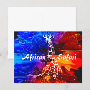 Safari Giraffe Dream Postcard